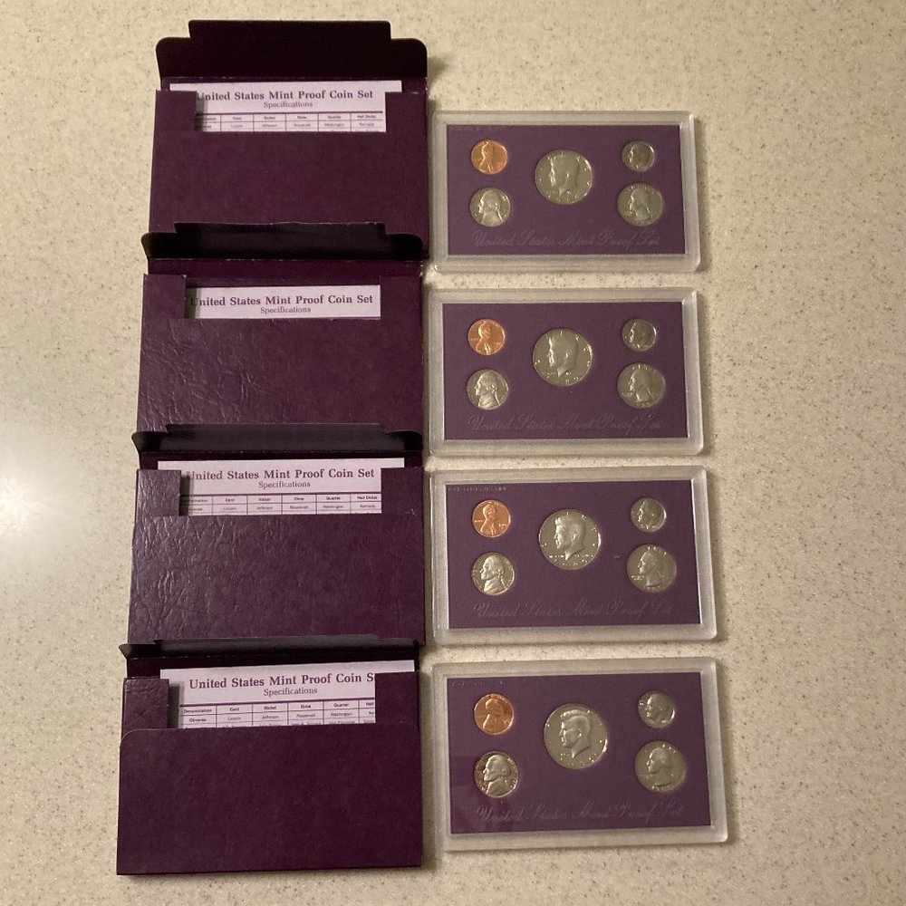 U.S. Mint Proof Sets 1989 Lot of 4